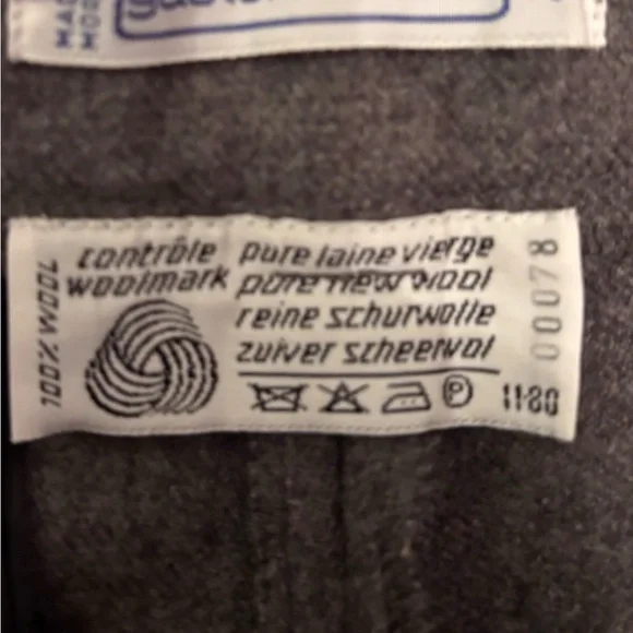 Gaston Jaunet Gray Wide-Leg Wool Trousers - Picture 4 of 4